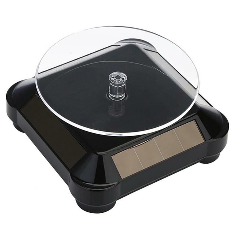 Solar Display Stand Auto Rotating Turntable Stand Necklace Bracelet Watch Display Solar Showcase Jewelry Display Plates