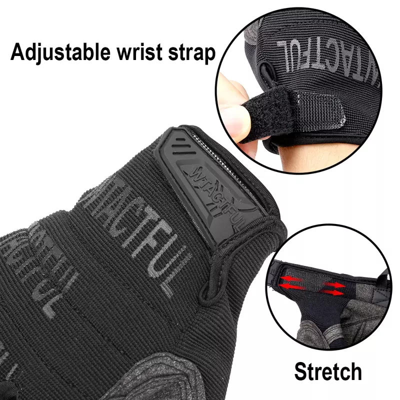Men Tactical Gloves Shockproof Camo Airsoft Full Finger Glove Military Hiking Mittens Bike Cycling Shooting Bicycle Driving Gym