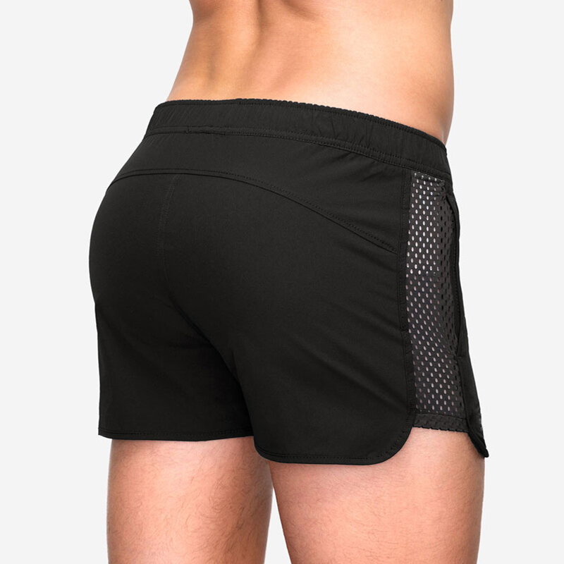 Pantalones cortos deportivos de secado rápido para hombre, Shorts de malla con bolsillos para entrenamiento, gimnasio, trotar, Verano