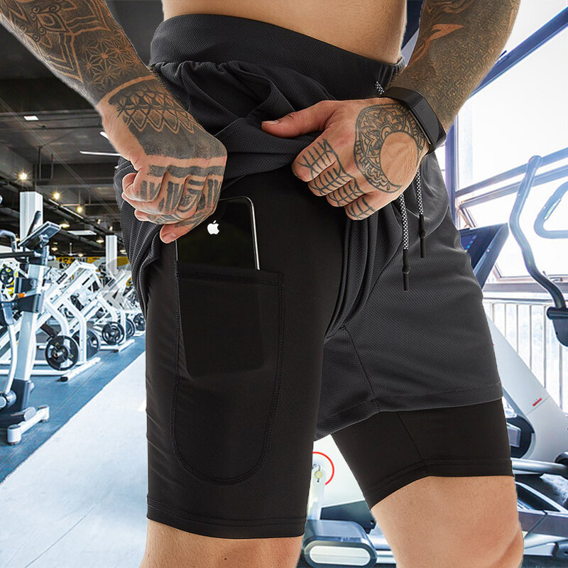 2022กางเกงออกกำลังกายขาสั้นสำหรับผู้ชายเสื้อผ้าสำหรับฤดูร้อนกางเกงวิ่งออกกำลังกายฟิตเนสกางเกงวิ่ง