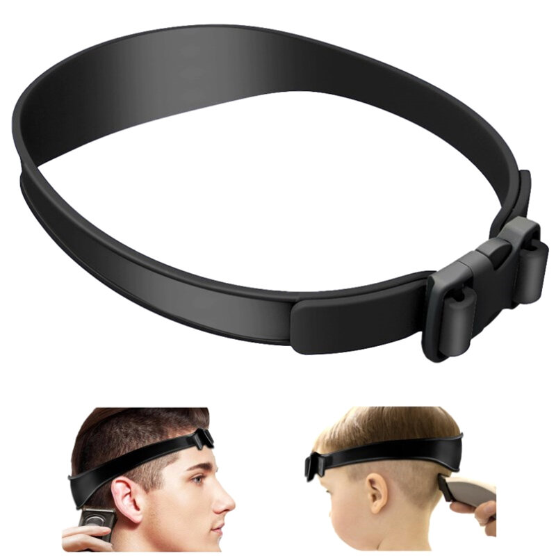 DIY Hair Trimming Template Haircut Band Breathable Curved Silicone Home Hair Trimming Guide For Boys Men