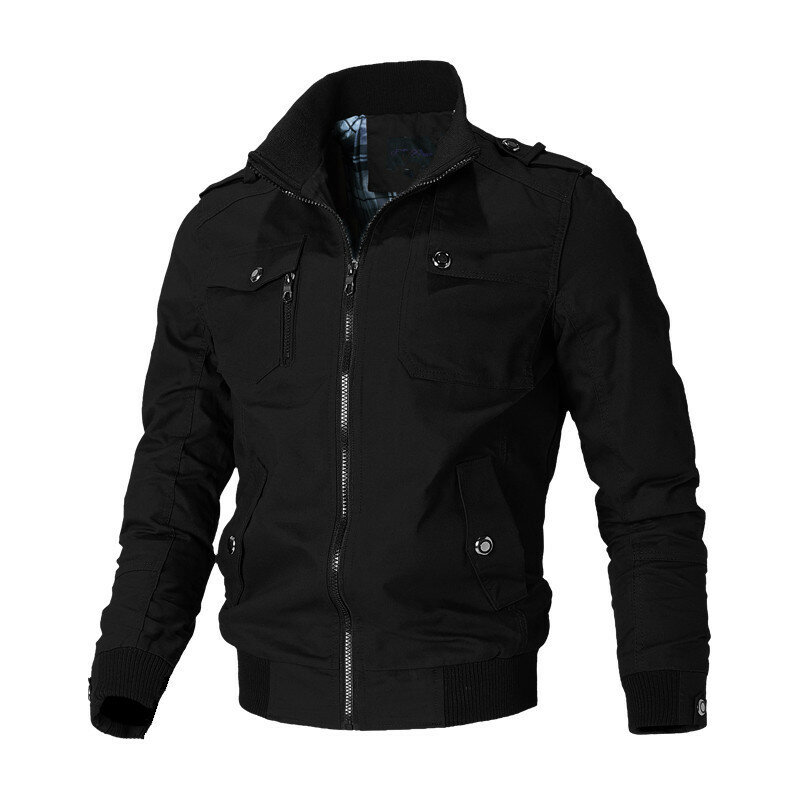 Новинка 2024, демисезонная брендовая модная мужская куртка, повседневная куртка, уличная спортивная куртка, весна и осень, военная мотоциклетная куртка