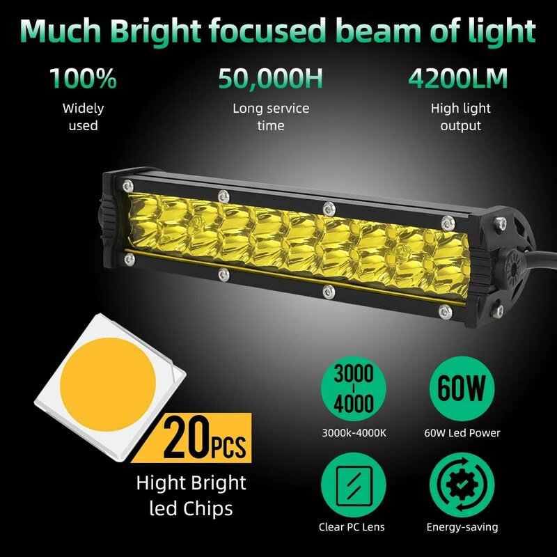 Voor Crossmotor Universele Led Koplamp Gele Lichtbalk Upgrade Kit Licht Met Usb Opladen Off Road Fietsen Verlichtingsapparatuur