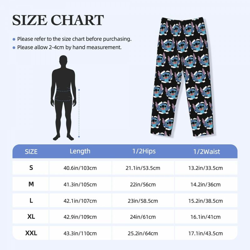 Pantalon de pyjama de point de dessin animé imprimé personnalisé pour hommes, vêtements de nuit, bas de salon de sommeil avec poches