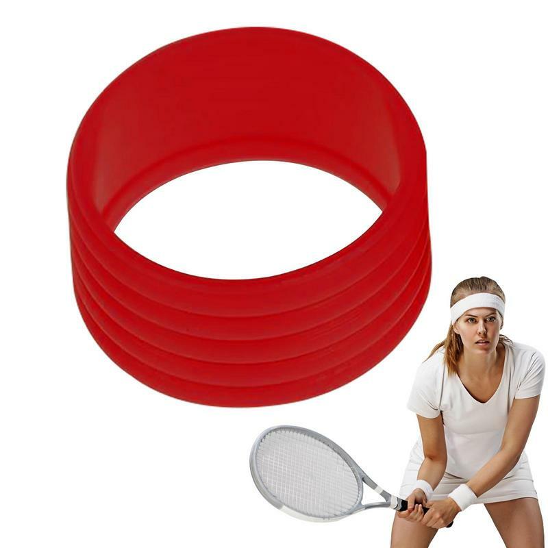 Tennis Racket Rubber Ring Stretchy Tennis Badminton Racket Handles  Silicone Stretchy Tennis Racket Handle Rubber Ring