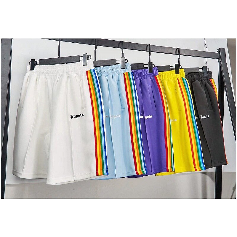 Pantalon rayé universel Y2K pour hommes et femmes, pantalons de survêtement décontractés rétro, shorts multicolores, doux et confortables, surintendant respirant, meilleure qualité