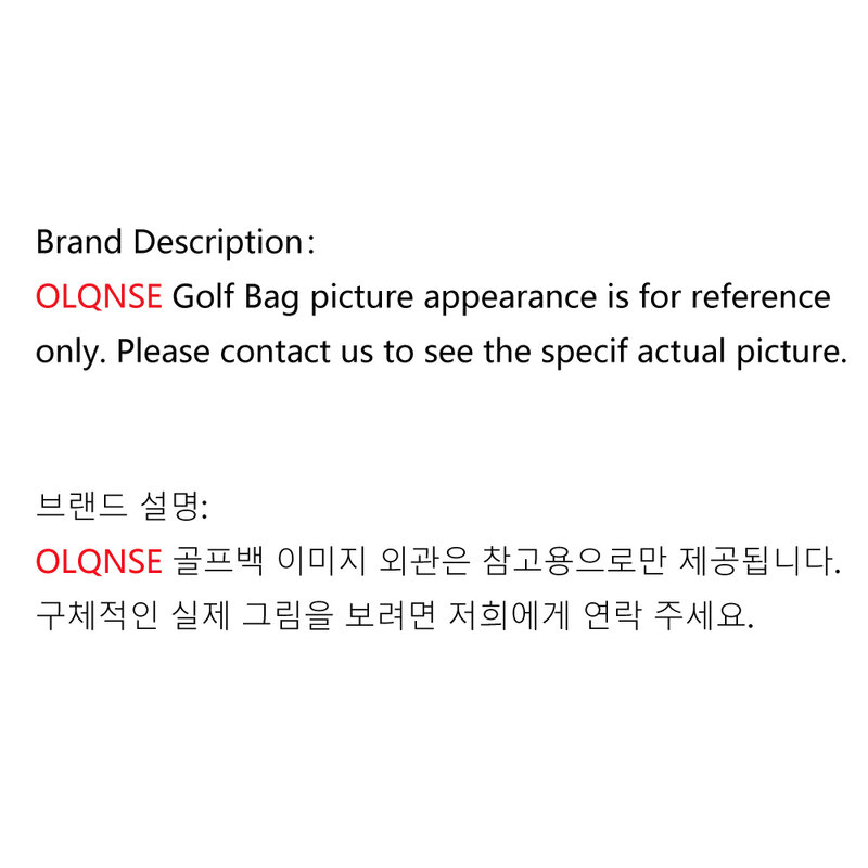 2024 New Brand Korean Golf Bag Portable Club Bag Outdoor Practice Professional Golf Stand Bag Man Woman