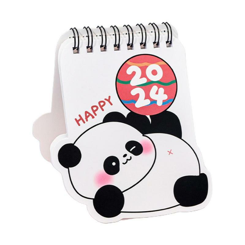 Portátil Mini Calendário Mensal, Planejamento Panda bonito, Organização Diária, 18 Meses, 2024, Junho de 2023, Dez 2024,