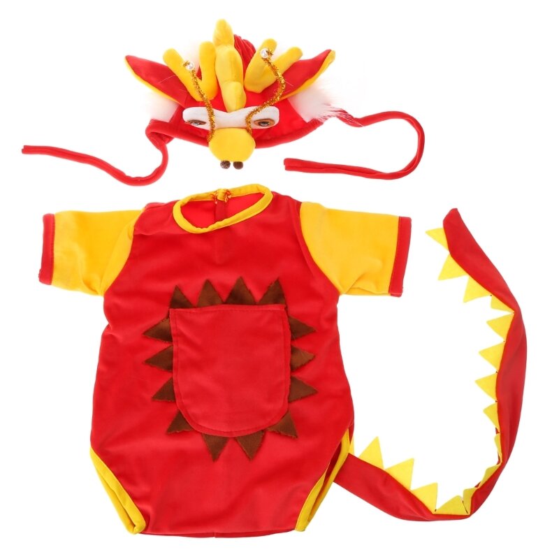 Комплект детского костюма дракона, шляпа, комбинезон, наряд для фотосессии, подарок для душа для новорожденных