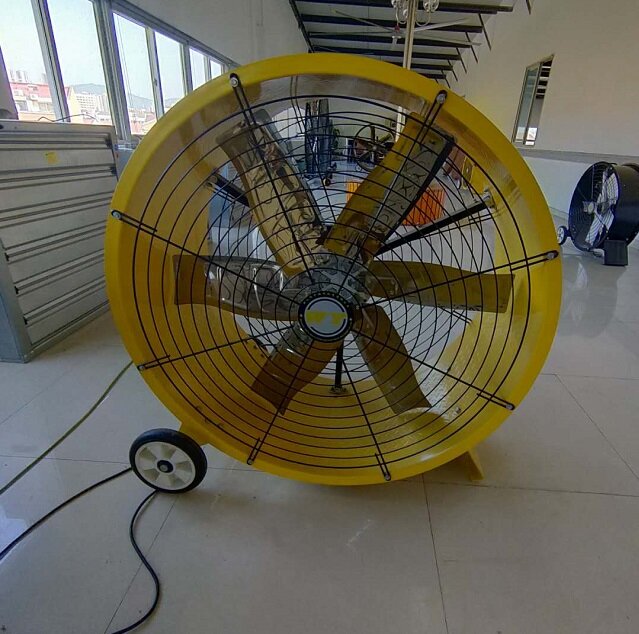 Ventilatore del tamburo di scarico di ventilazione del supporto del pavimento della serra della palestra di rotolamento ad alta potenza mobile commerciale