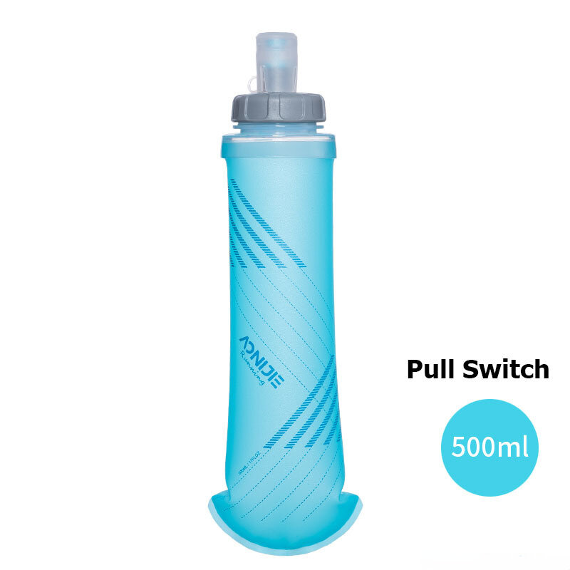 AONIJIE SD09 SD10 250ml 500ml Weichen Glaskolben Folding Faltbare Wasser Flasche TPU BPA-Frei für Laufen Hydratation pack Taille Tasche Weste