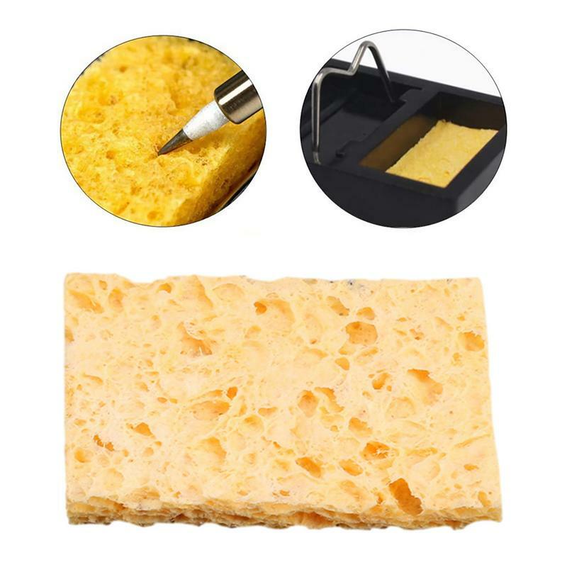 1PC Soldering Iron Sponge Yellow High Temperature Cleaning Sponge For Electric Welding Soldering Iron Tip Welding Clean Pads