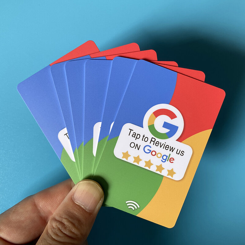 Google Review NFC Card Increase Your Reviews PVC Material Standard Card Size Google Tap To review Cards
