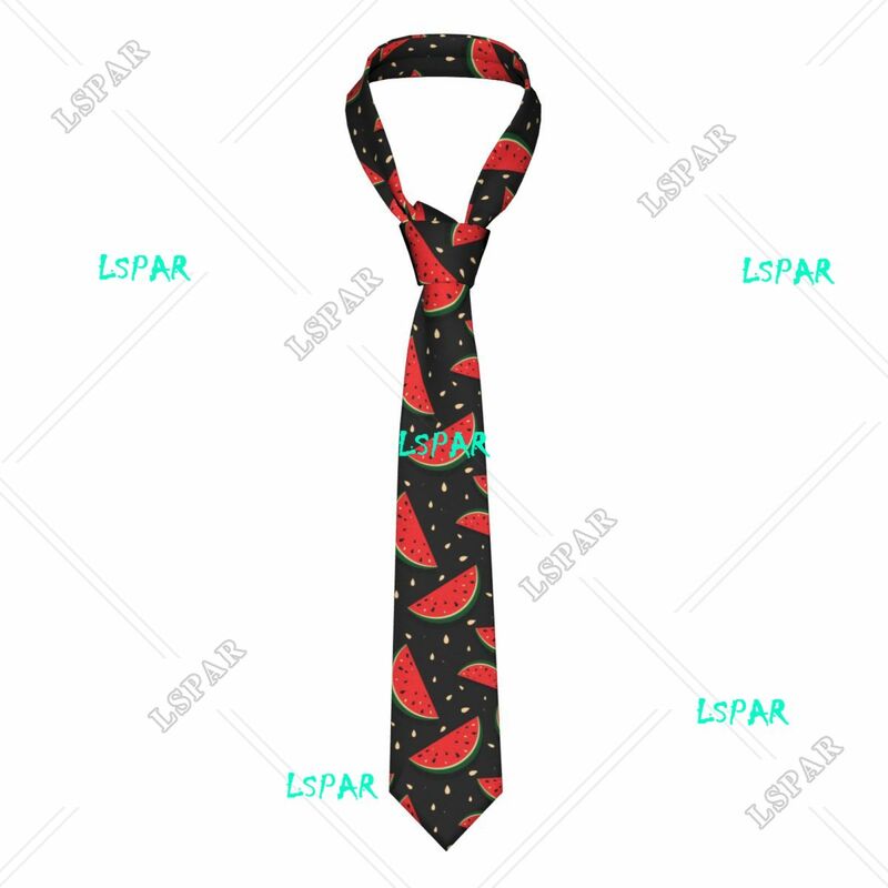 Fatias frescas de gravata vermelha melancia, gravata para homens e mulheres, acessórios de vestuário, 1