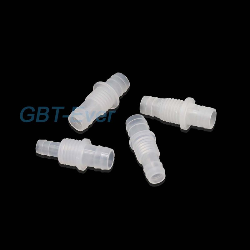 Rosca masculina PP Plastic Bulkhead Fittings, Conector de pagode translúcido, Mangueira reta, Porca de plástico M6 M8 M10, 1Pc