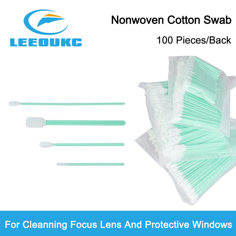 LEEOUKC-Cotonete de algodão não tecido para lente, à prova de poeira, limpo, lente, janelas de proteção, tamanho 70mm, 100mm, 160mm, 121mm, 100Pcs Lot