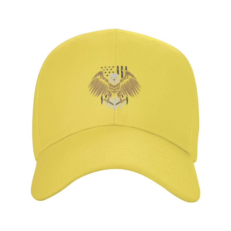 Topi bisbol menyala dapat diatur untuk pria wanita topi pengemudi truk topi bisbol lucu kuning