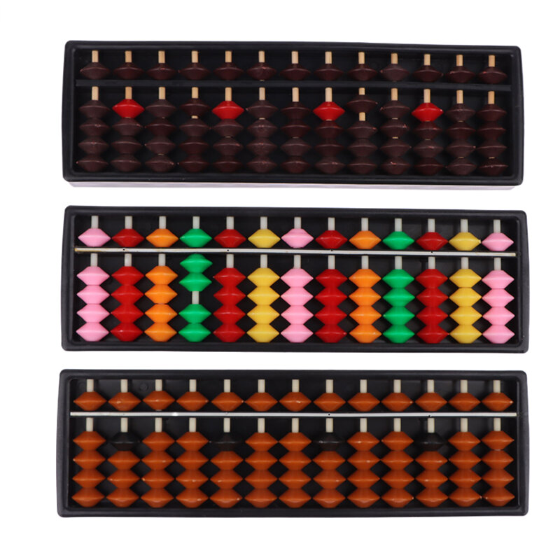 1PCS Math Learning Tool For Children Portable Chinese 13 Digits Column Abacus Arithmetic Soroban Calculating Counting