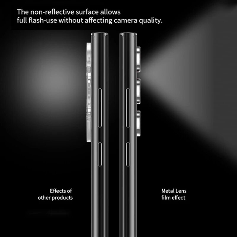 Vetro di protezione per fotocamera 9D per Samsung S23 Ultra S23Plus anello di protezione in metallo per obiettivo a copertura totale per pellicola per fotocamera Galaxy S22 Ultra 8K