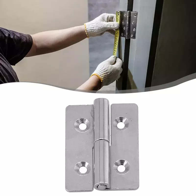 1Pc Cabinet Door Removable Hinge Detachable Hinge Slip Joint 40*30*1.5mm Stainless Steel For Household Improvement Home Decor