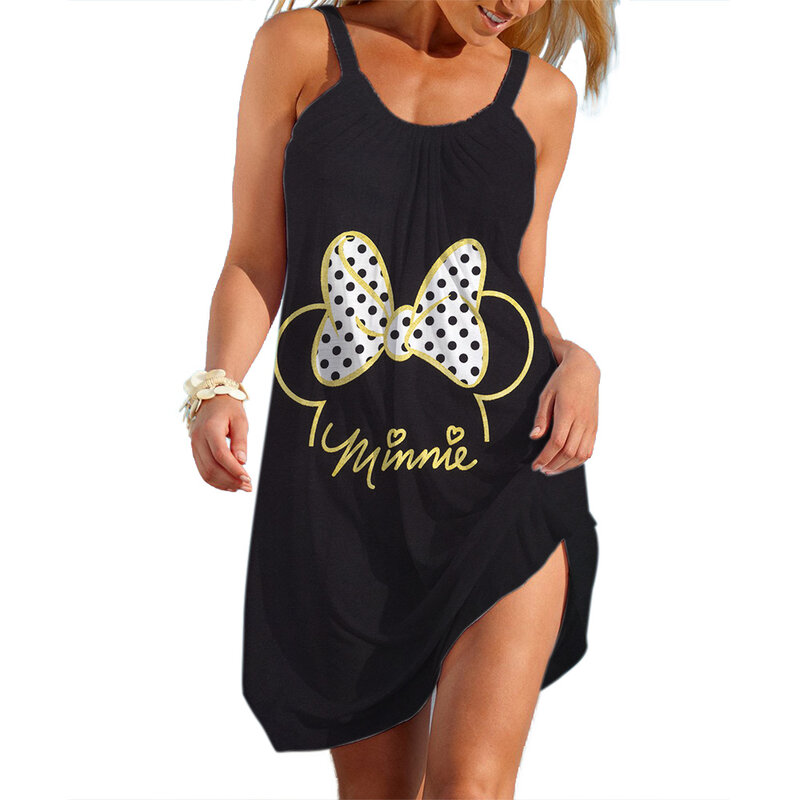 Женское пляжное платье с принтом «Минни Маус»
