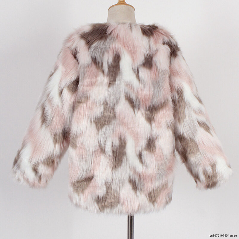 Abrigo de piel sintética para mujer, abrigo largo grueso con estampado de leopardo, chaqueta de piel suave, moda de otoño