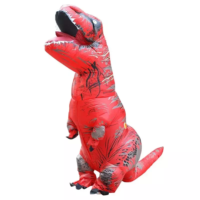 Disfraz inflable de Tiranosaurio rex para adultos y niños, traje de Mascota de Anime, fiesta de Halloween, Cosplay, divertido, dinosaurio, dibujos animados