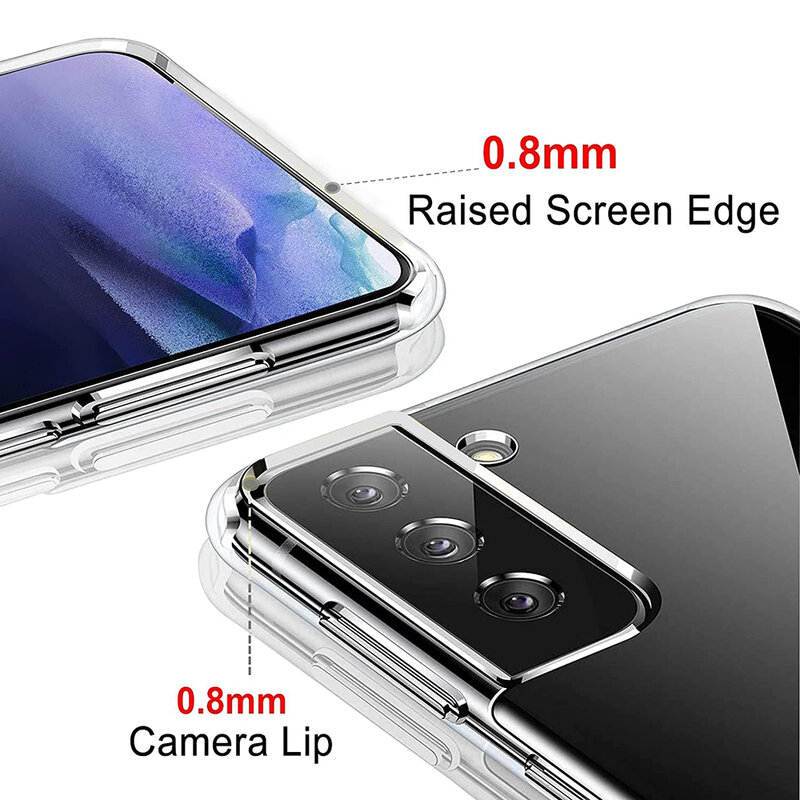 Casing Lunak Silikon Ultra Tipis untuk Samsung Galaxy S23 S22 S21 S20 FE Note 20 Ultra 10 Plus Cangkang Penutup Belakang Transparan Bening TPU