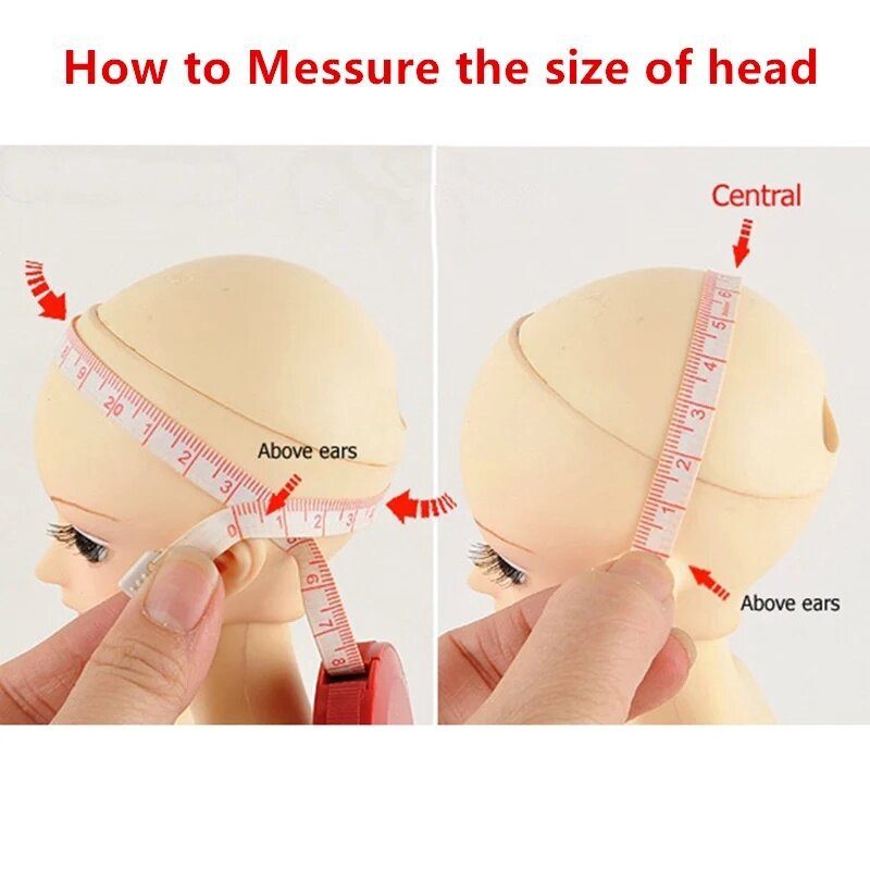 Длинный синтетический парик для куклы, размер головы от 21 см до 23 см