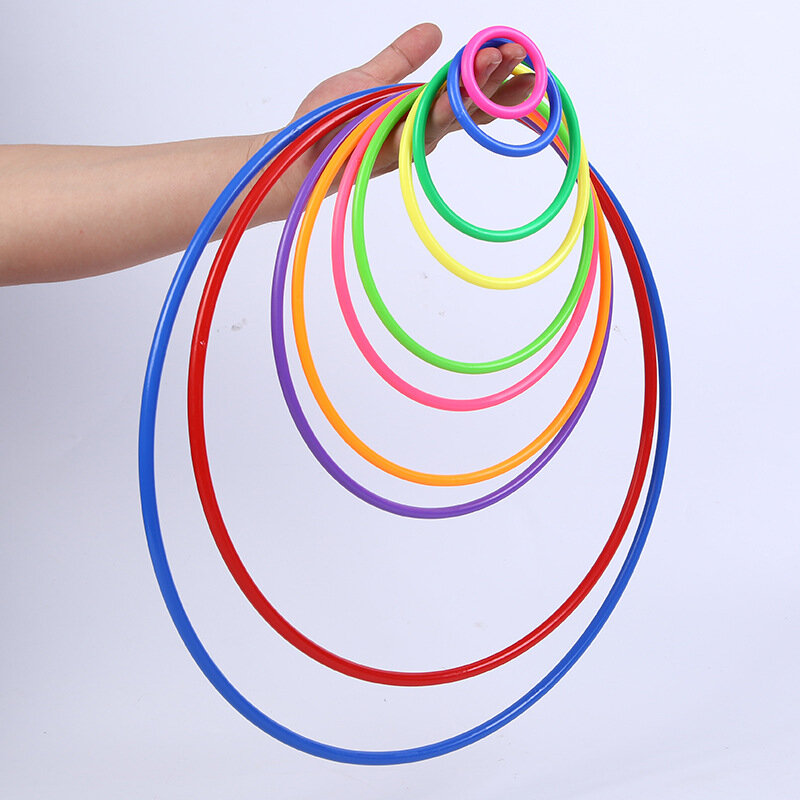 10 buah cincin lempar plastik mainan properti latihan edukasi pengembangan kecerdasan anak permainan taman belakang karnaval lempar cincin