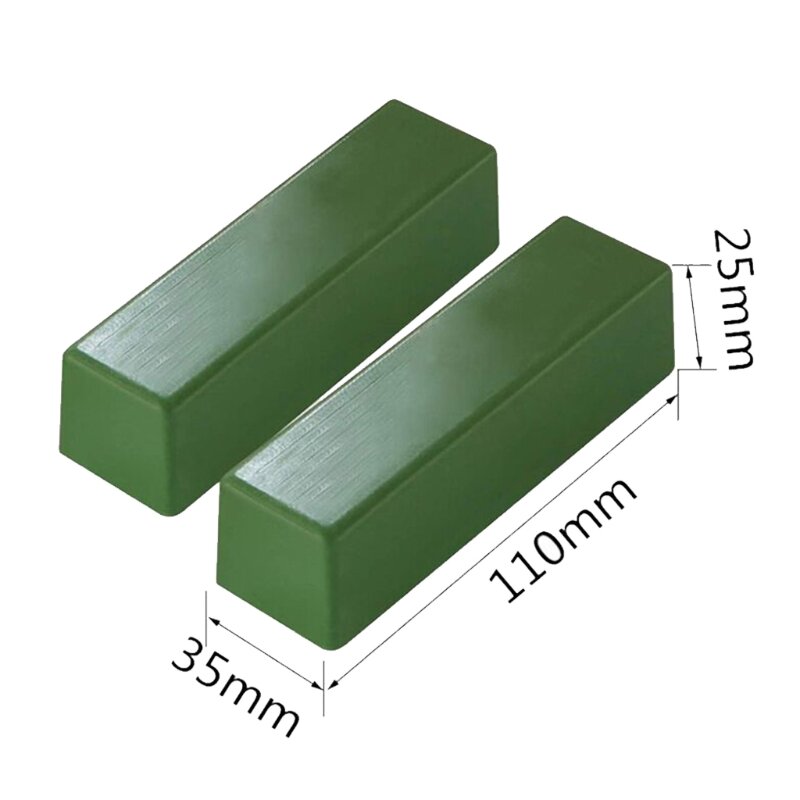Pâte à polir verte, 110x35x25mm, 1 pièce, pâte Abrasive pour métaux, cire de chrome, oxyde vert