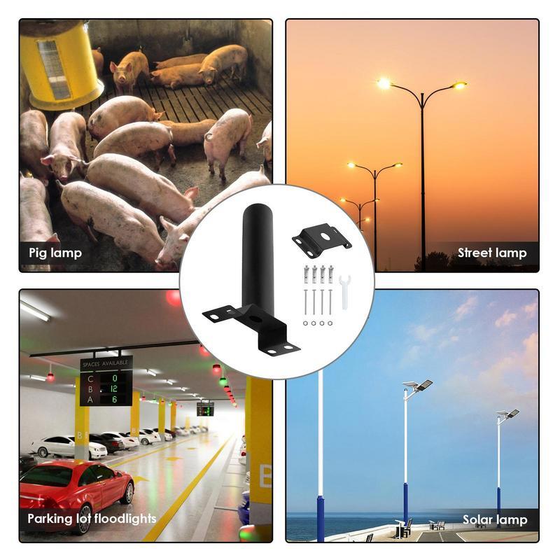 Weatherproof Iluminação Solar Suporte de Montagem, Street Light Lights Instalação, Acessórios para Estacionamento