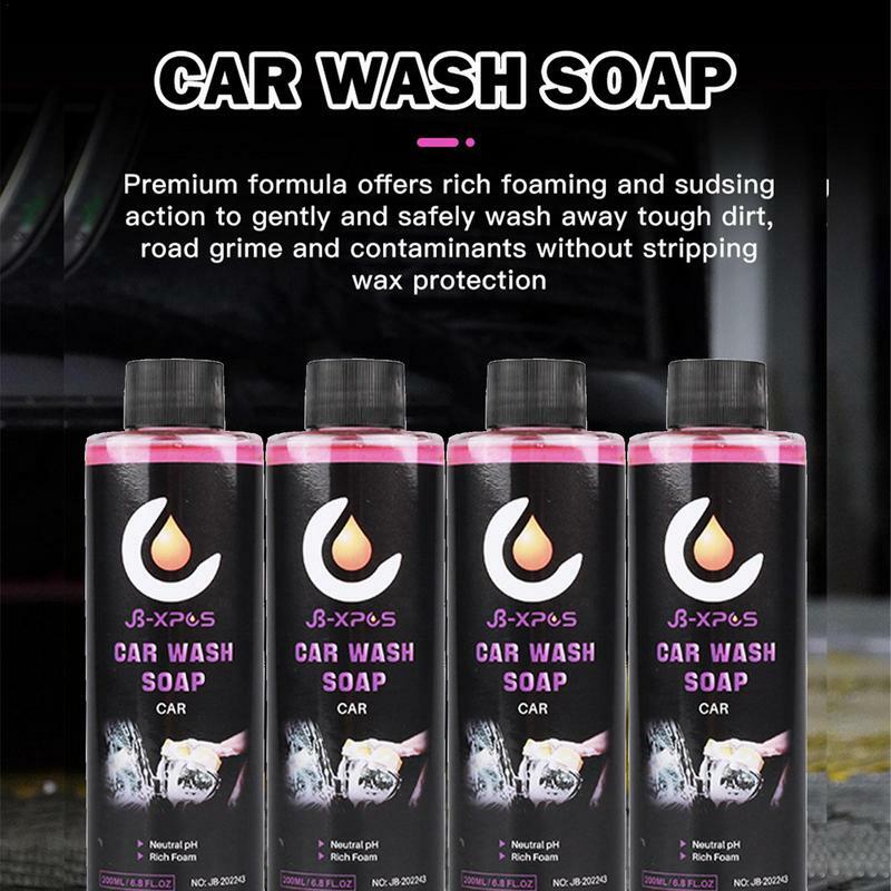 Car Wash Foam Soap Auto Wash Wax Detergent 200ml Concentrated Scratch Free High Foaming Car Cleaner For Washing And Detailing