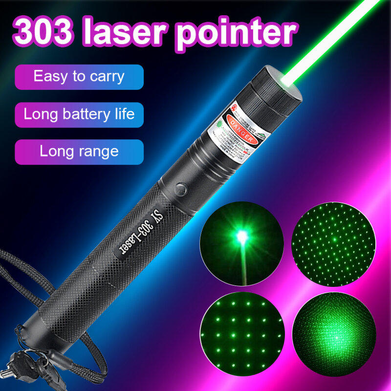 Krachtige 10000M 532nm Laser Verstelbare Focus Lazer Pointer Groen Laser Zicht Krachtig Met Laser Pen Hoofd Brandende Match