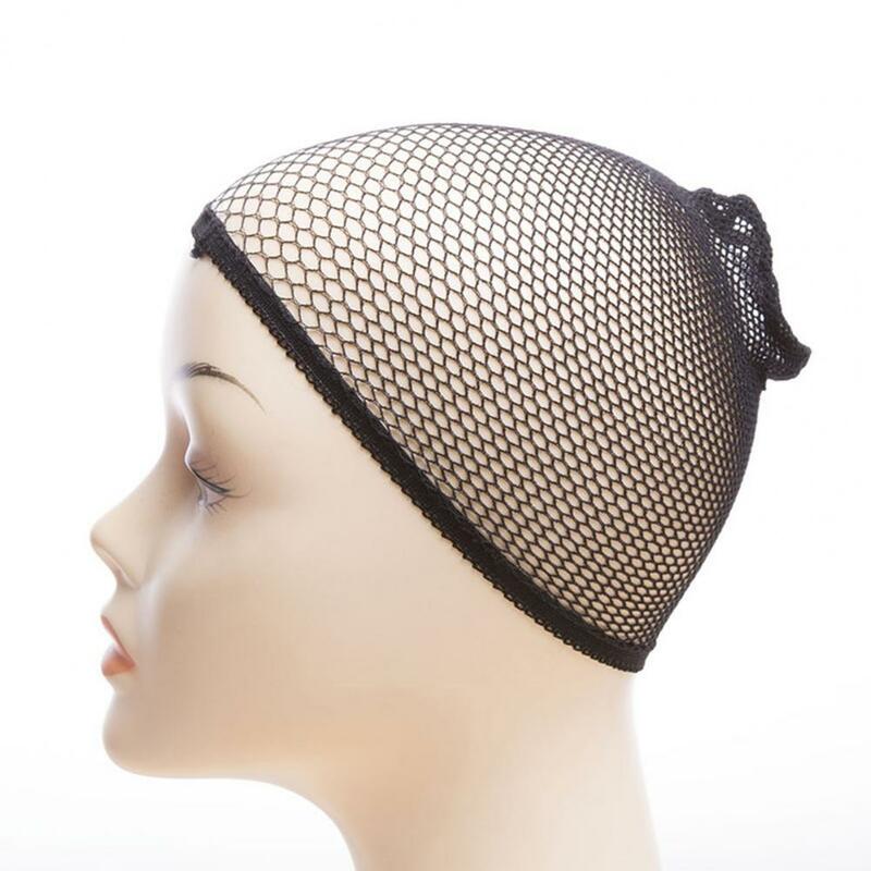 Jaring rambut atas Wig tenun jala kualitas baik buka pada satu ujung rambut hitam jaring elastis elastis untuk membuat topi wanita jaring ikan