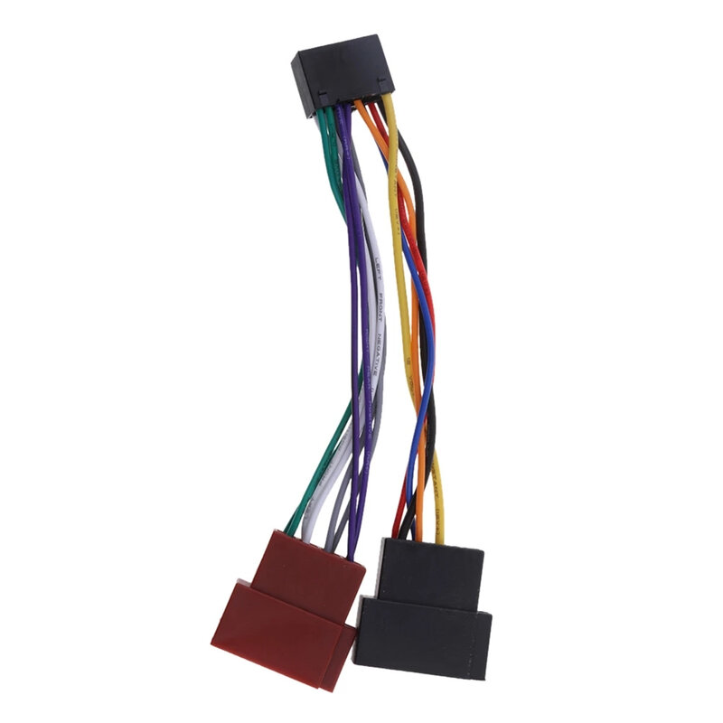 Conector ISO estándar para coche, arnés para adaptador de Audio, piezas de Radio de plástico, 16 Pines, 160x40x25 Mm, 1 unidad