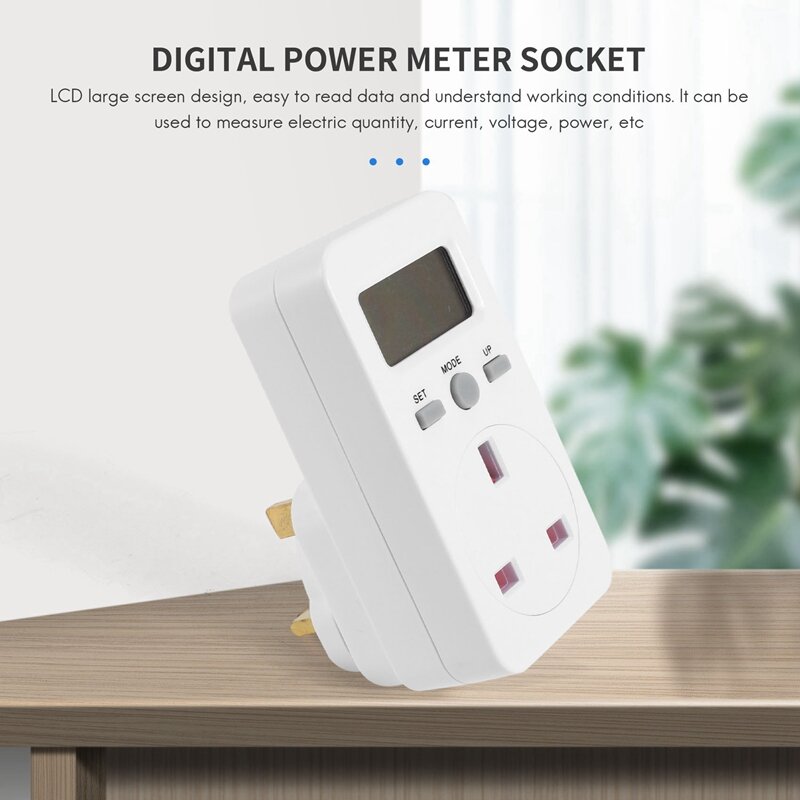 Monitor energi Wattmeter listrik soket Plug-In pengukur daya Digital