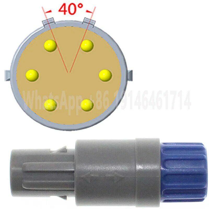 Sensor Spo2 Compatible con Edans M3, M3A, M3B, M8, M8A, M8B, M9, M9A, M50, M80, iM8, iM8A/Dixion, Cable de oximetría para dedo/oreja, 6 pines, 3 m
