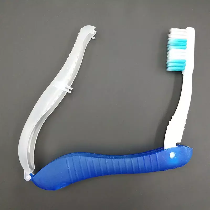 Igiene orale portatile usa e getta pieghevole viaggio campeggio spazzolino da denti escursionismo spazzolino da denti strumenti per la pulizia dei denti