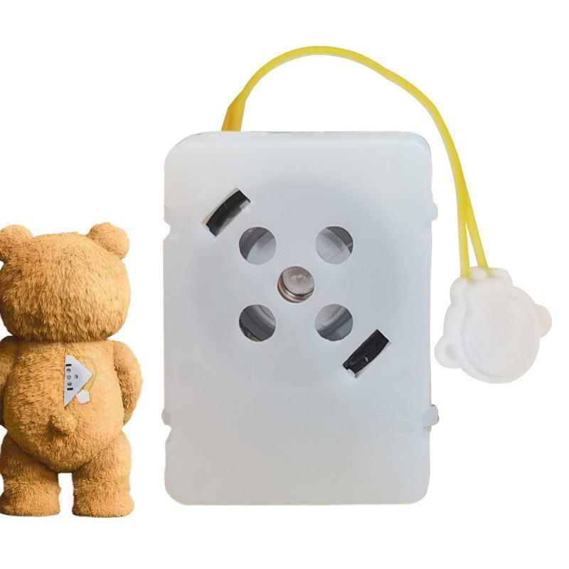 Caja de voz de peluche con oso de peluche, altavoz de música, grabadora de juguete, dispositivo de grabación de voz, accesorios para muñecas