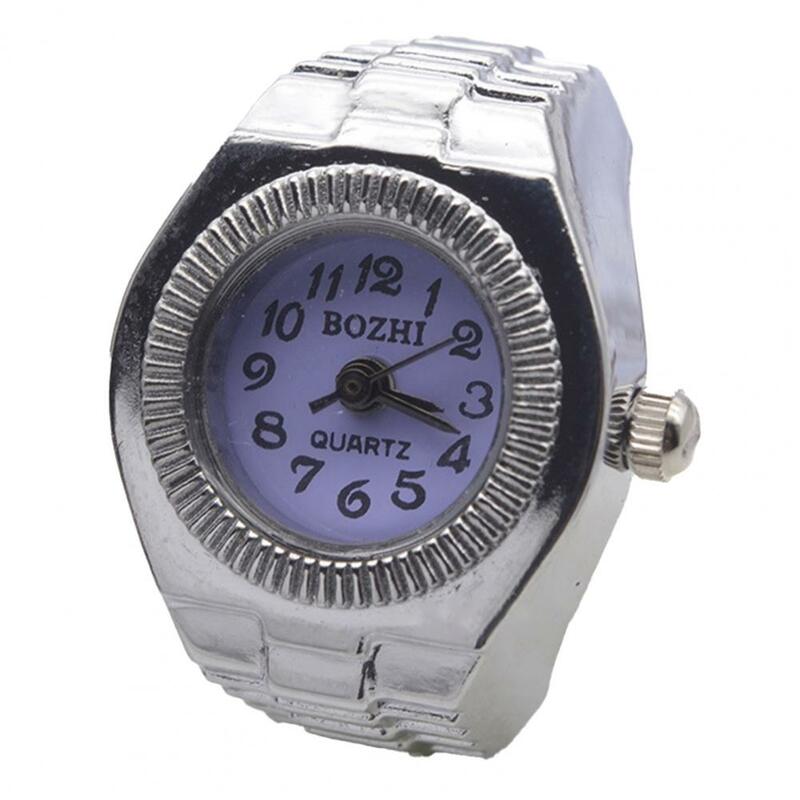 Mode Creatieve Ring Horloge Paar Horloge Hoge Elastische Verstelbare Legering Modieuze Vinger Ring Horloge Voor Mannen