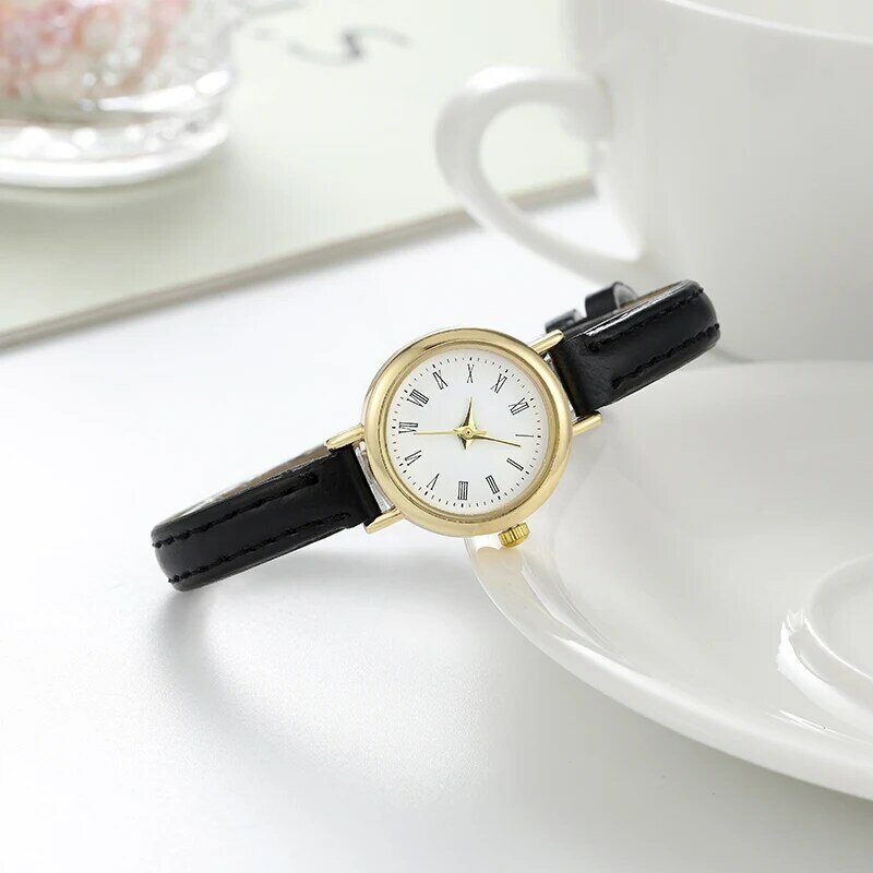 女の子のための小さな丸いクォーツ時計,女性の腕時計,gif13,新しい2022