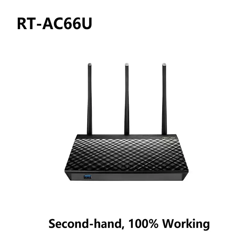 ASUS-enrutador RT-AC66U AC1750 de 1750Mbps, WiFi 5, banda Dual de 2,4 GHz y 5 GHz, 802.11AC, 3x3, AiMesh, 4 puertos Gigabit