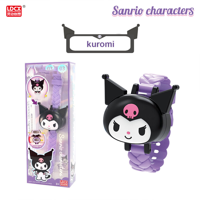 LDCX Sanrio Q Watch CHILDREN'S Electronic Watch Melody Kuromi Co-branded Girls Students Deformation Bracelet Toys