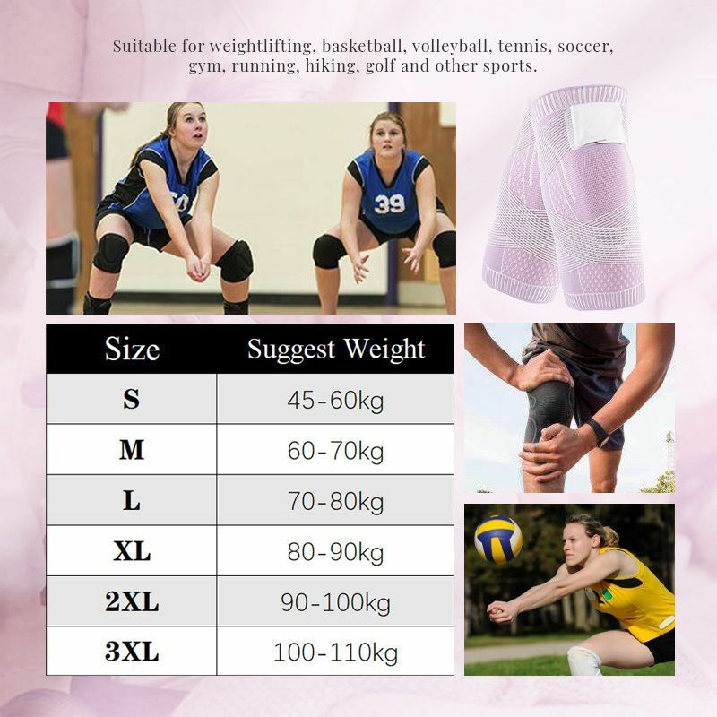 1pc Knee FlexWrap Universal Sports Breathable Non-slip Knee Pads Nylon Running Fitness Protector Meniscus Compression Sleeve