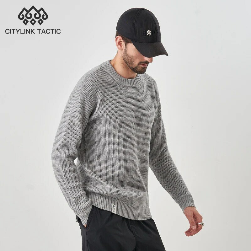Citylink Spring And Autumn Round Neck Basic Casual Pullover
