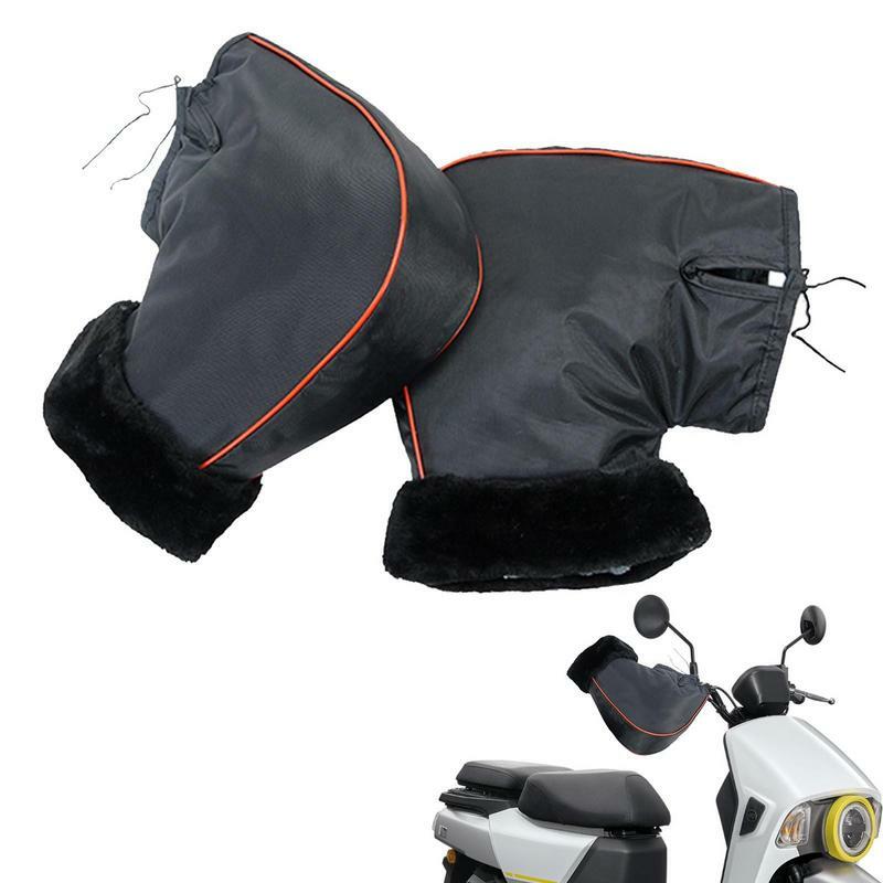 1 пара защитных мотоциклетных затяжек на руль, толстые ручные рукавицы для мотоцикла и скутера, непромокаемые зимние теплые перчатки