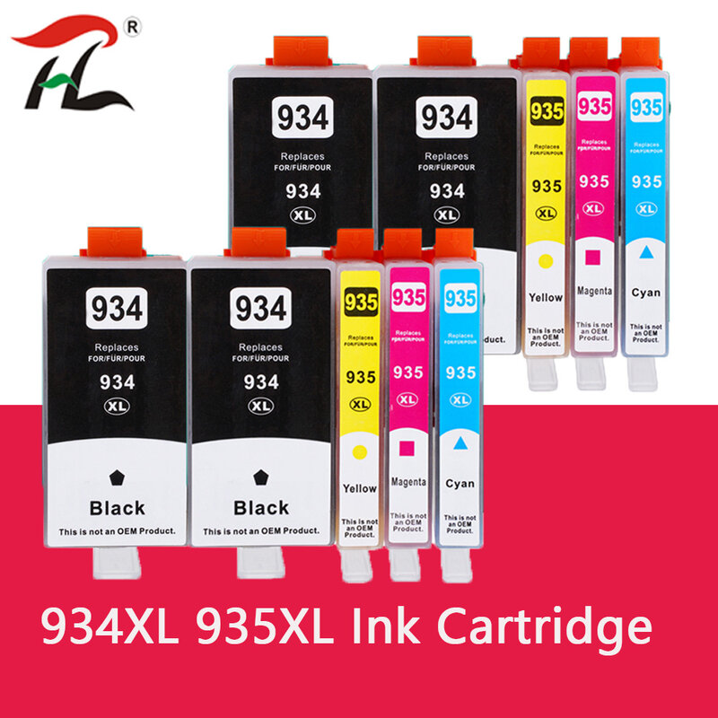 Cartuchos de tinta para impressora HP, compatível com hp934xl, 935xl, 934, 934xl, 935xl, hp934, para hp officejet pro 6812, 6830, 6815, 6835, 6230, 6820