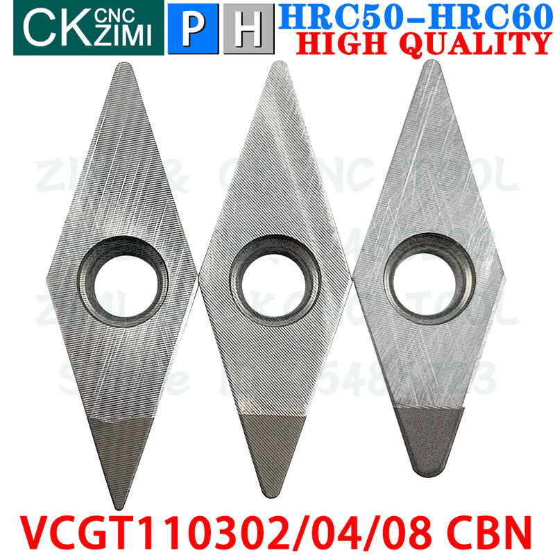 VCGT110302 VCGT110304 VCGT110308 CBN Boron Nitride Inserts Turning Inserts Tools VNMG VCGT 1103 CBN CNC Metal Lathe Cutting Tool