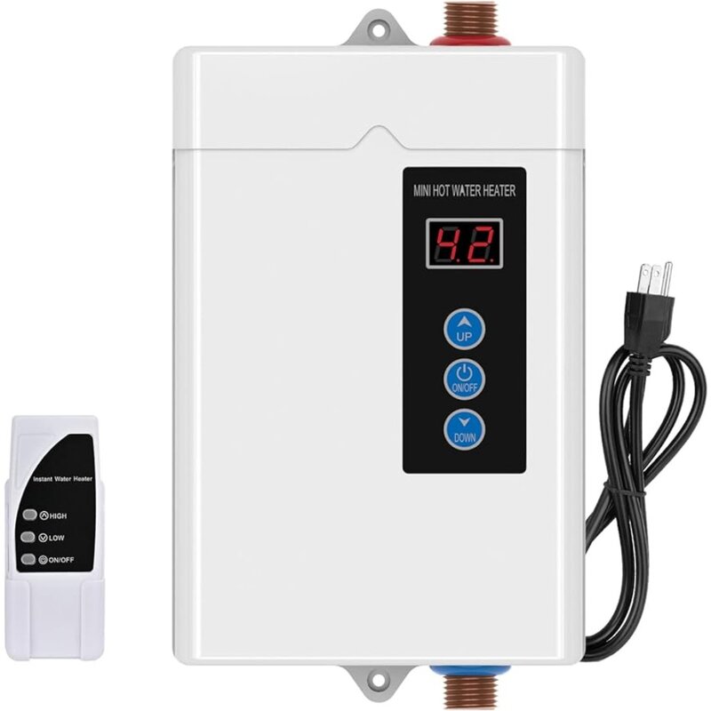Calentador de agua eléctrico sin tanque de 3000W, 110V, pantalla Digital, calentador de agua caliente a pedido